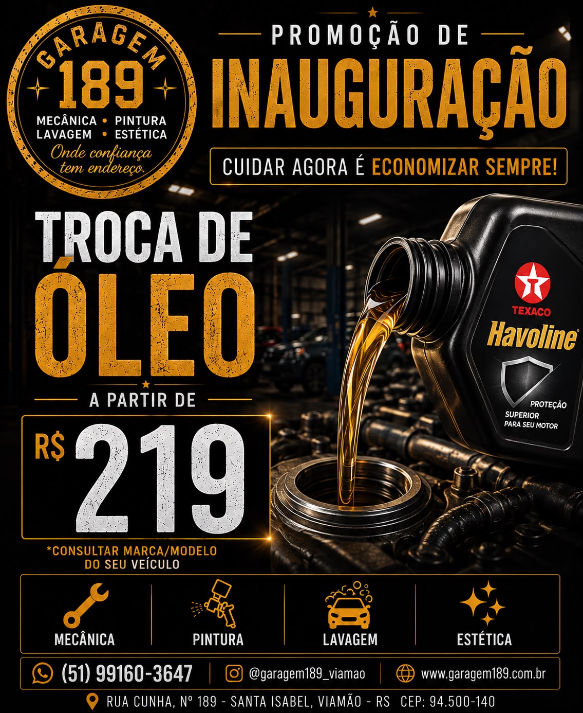 Agende agora sua troca de óleo