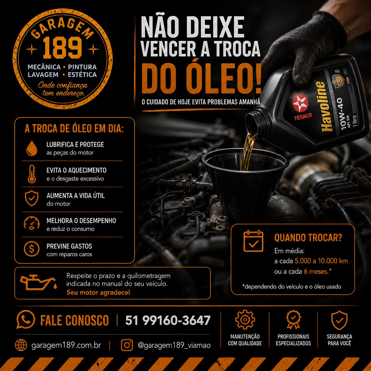 Post do Instagram da Garagem 189